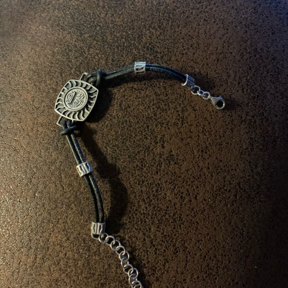 Kameleon pop silver and rope bracelet